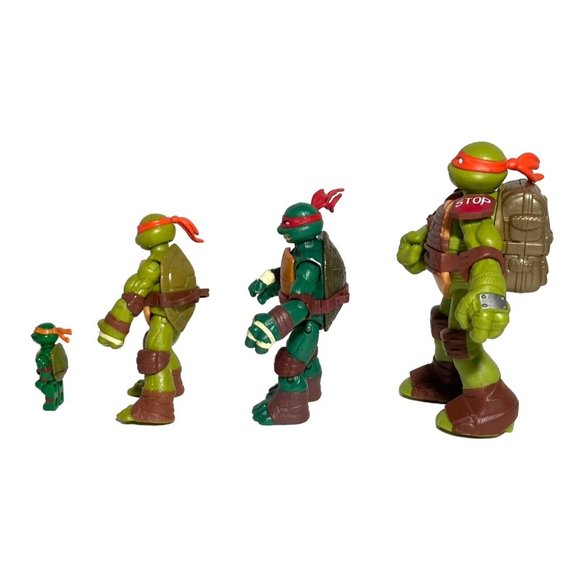 TMNT Teenage Mutant Ninja Turtles Lot 5 Action Figures Disc Michelangelo Raphael - Picture 2 of 15